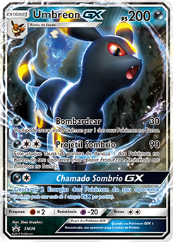 Carta Pokemon Umbreon GX Português Original Copag Sol e Lua Promo