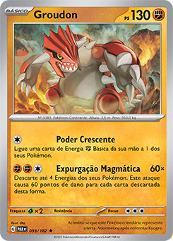 Cartas Pokémon Lendários Groudon + Kyogre