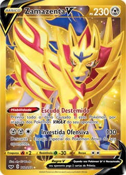 Carta Pokémon Lendário Zamazenta V Espada E Escudo