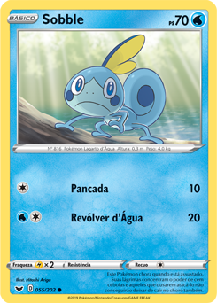 Sobble (carta normal e versão Golpe Fluido) - Pokémon TCG Cards (original  em português)