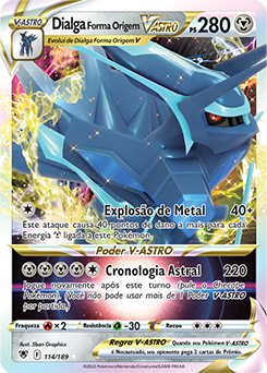 Dialga Forma Origem V-ASTRO, Estrelas Radiantes, Banco de Dados de Cards  do Estampas Ilustradas