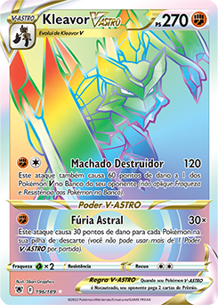 Carta Pokémon Kleavor V Astro Estrelas Radiantes Original, Jogo de  Tabuleiro Original Copag Nunca Usado 72188182