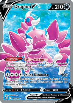 Drapion V Astro - Carta Pokémon Original Origem Perdida, Jogo de Tabuleiro  Original Copag Nunca Usado 76780139