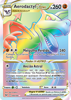 Carta Aerodctyl V Astro Rainbow-Origem Perdida