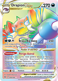 Drapion V Astro - Carta Pokémon Original Origem Perdida, Jogo de Tabuleiro  Original Copag Nunca Usado 76780139