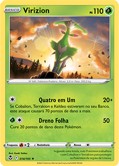 Carta Pokémon Lendários Virizion Lendas Luminescentes