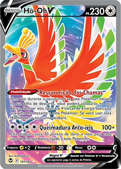 Carta Pokémon Lendário Ho-oh Gx Sombras Ardentes