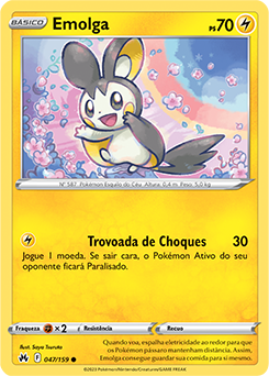 Emolga Carta Eletrico pokemon tcg céus em evolução