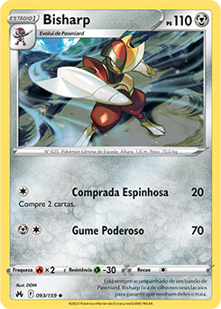 Carta Pokémon - Bisharp 149/197 - Obsidiana em Chamas - Copag