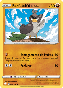 Farfetch'd de Galar, Rixa Rebelde, Banco de Dados de Cards do Estampas  Ilustradas