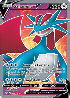 Carta Pokémon Salamence Vmax Rainbow Escuridão Incandescente