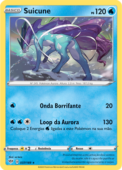 Carta Pokémon Suicune Shiny Lendário Destinos Brilhante