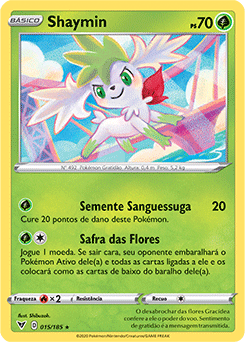 Carta Pokemon Shaymin V Astro Astros Cintilantes Original