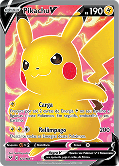 TIREI A CARTA MAIS RARA PIKACHU V regular da coleção Voltagem