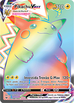 Kit Carta Pokémon Pikachu Vmax Surfista Vmax Voador Vmax