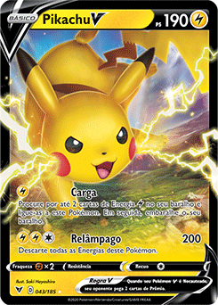 TIREI A CARTA MAIS RARA PIKACHU V regular da coleção Voltagem