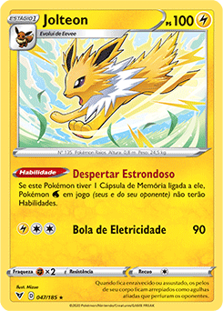 Kit Carta Pokémon Energia Lutador Pétrea Voltagem Vívida