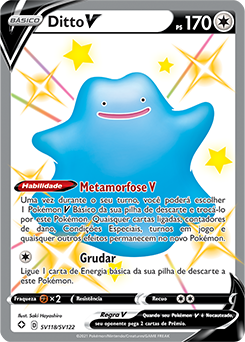 Carta pokemon Ditto V Shiny Destinos Brilhantes