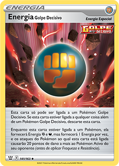 Carta de pokémon TCG- Mostarda Estilo Golpe Decisivo (163/163