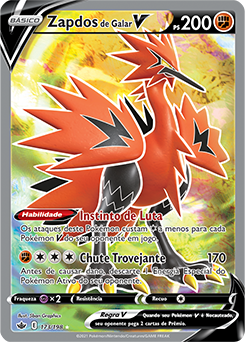 Carta Pokemon Zapdos da Equipe Rocket Lendário Brilhante!