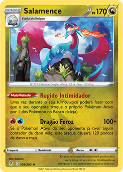 Carta Pokémon Salamence Vmax Escuridão Incandescente