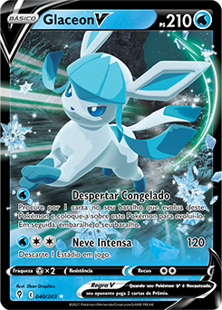 Carta Pokémon Glaceon Vmax Rainbow Céus Em Evolução