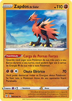 Zapdos de Galar, Céus em Evolução, Banco de Dados de Cards do Estampas  Ilustradas