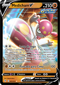 Mundo Pokémon - 307- Meditite. Tipo: lutador/psíquico. Evolução: Medicham  (nível 37) e Mega Medicham (Medichamite). Histórico: Ele medita para  flutuar e aumentar seu poder interior. Sobrevive comendo apenas uma fruta  por dia.