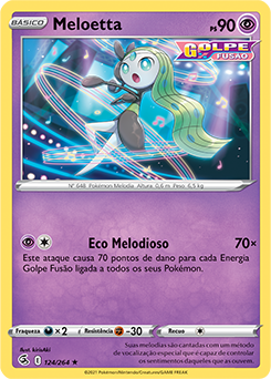 Carta Pokémon Mítico Meloetta Trovões Perdidos