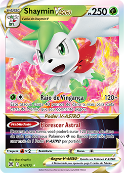 Carta Shaymin V Lendário Full Arte Astros Cintilantes