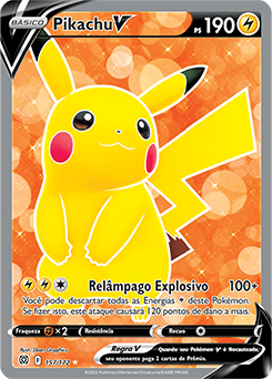 TIREI A CARTA MAIS RARA PIKACHU V regular da coleção Voltagem