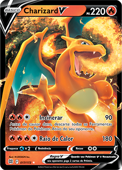 Carta Pokémon Ultra Rara c/ Muita Vida Hp Alto Charizard V Astro +