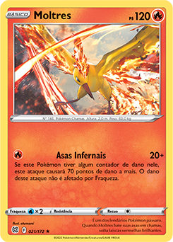 Carta Pokémon Moltres De Galar V Reinado Arrepiante