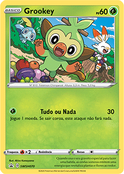 Clube Pokémon - Grookey (Tipo Grama) - Um Pokémon Chimp