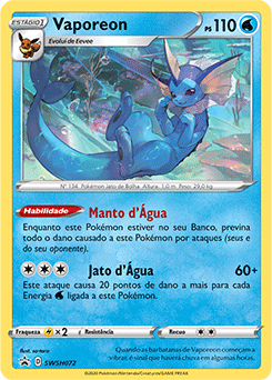 Vaporeon, Cartas promocionais, Banco de Dados de Cards do Estampas  Ilustradas