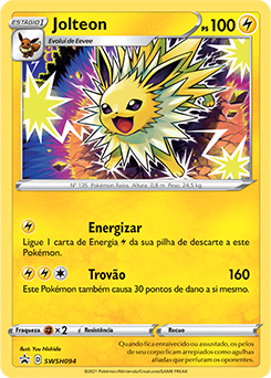 Kit Cartas Pokémon Jolteon Eevee Evolução