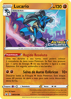 Lucario, Sombras Ardentes, Banco de Dados de Cards do Estampas Ilustradas