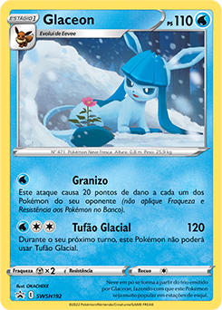 Carta Pokémon Glaceon Vmax Rainbow Céus Em Evolução