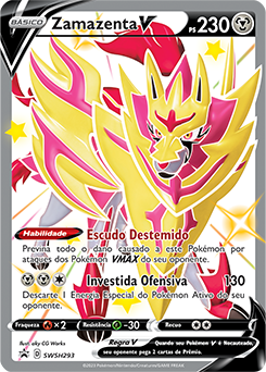 Zacian V-ASTRO, Realeza Absoluta, Banco de Dados de Cards do Estampas  Ilustradas