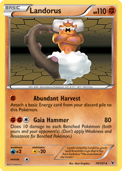 Card Landorus Rare Holo 056/096 R 1 ED XY3 Pokemon Carte
