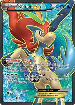 Carte Pokémon Francaise KELDEO EX Holo Reverse 170 PV Noir & Blanc