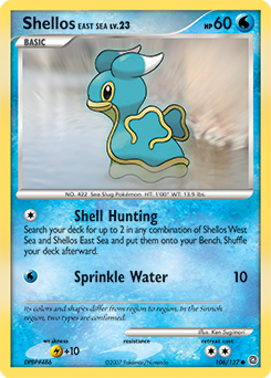 Shellos East Sea Reverse Holo Common Pokemon Card Pt2 Rising Rivals 79/111 