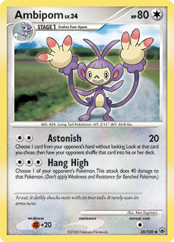 Ambipom - Pokemon GO #58 Pokemon Card