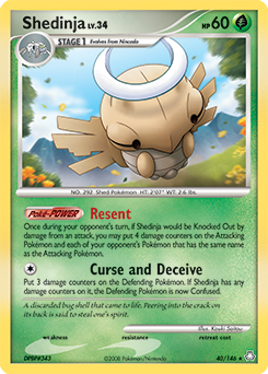 Shedinja (carta rara tipo Inseto) - Pokémon TCG Cards (original)