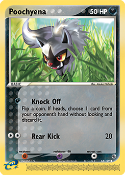 Random Pokemon Bot on X: Poochyena Ability: Rattled Moves: Scary Face,  Embargo, Hyper Voice, Return #pokemon #Poochyena  /  X