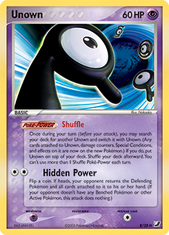 Unown (ex10-D) - Pokémon Card Database - PokemonCard