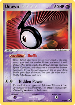 Unown !, EX Unseen Forces, TCG Card Database