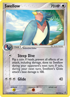 Swellow (carta rara do tipo Voador) - Pokémon TCG Cards (original)