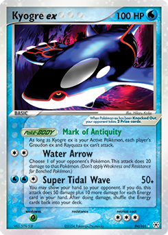 Mavin  POKEMON KYOGRE EX 95/100 GARDEVOIR EX 93/101 RAIKOU EX 108/107  GOLEM EX 91/97 IT