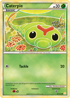 Caterpie 57/123 CommonHeart Gold Soul SilverPokemon Card 